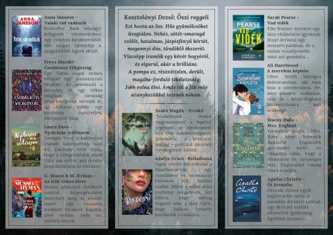 Őszi olvasmányok - könyvajánló