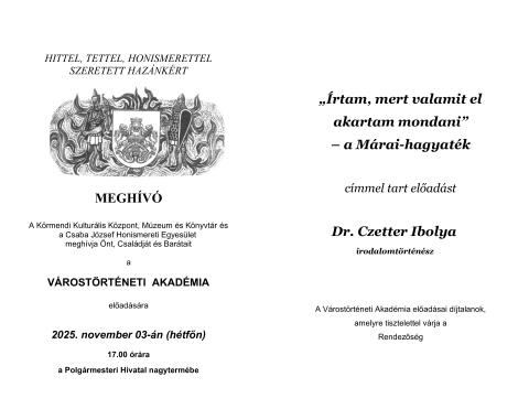 Várostörténeti Akadémia