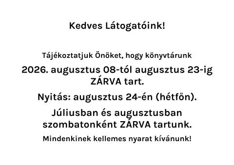 Nyári zárvatartás